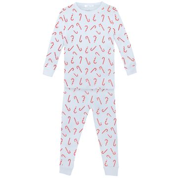 Candy Cane Pajama Set, Blue