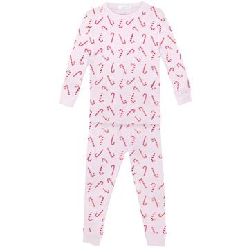 Candy Cane Pajama Set, Pink
