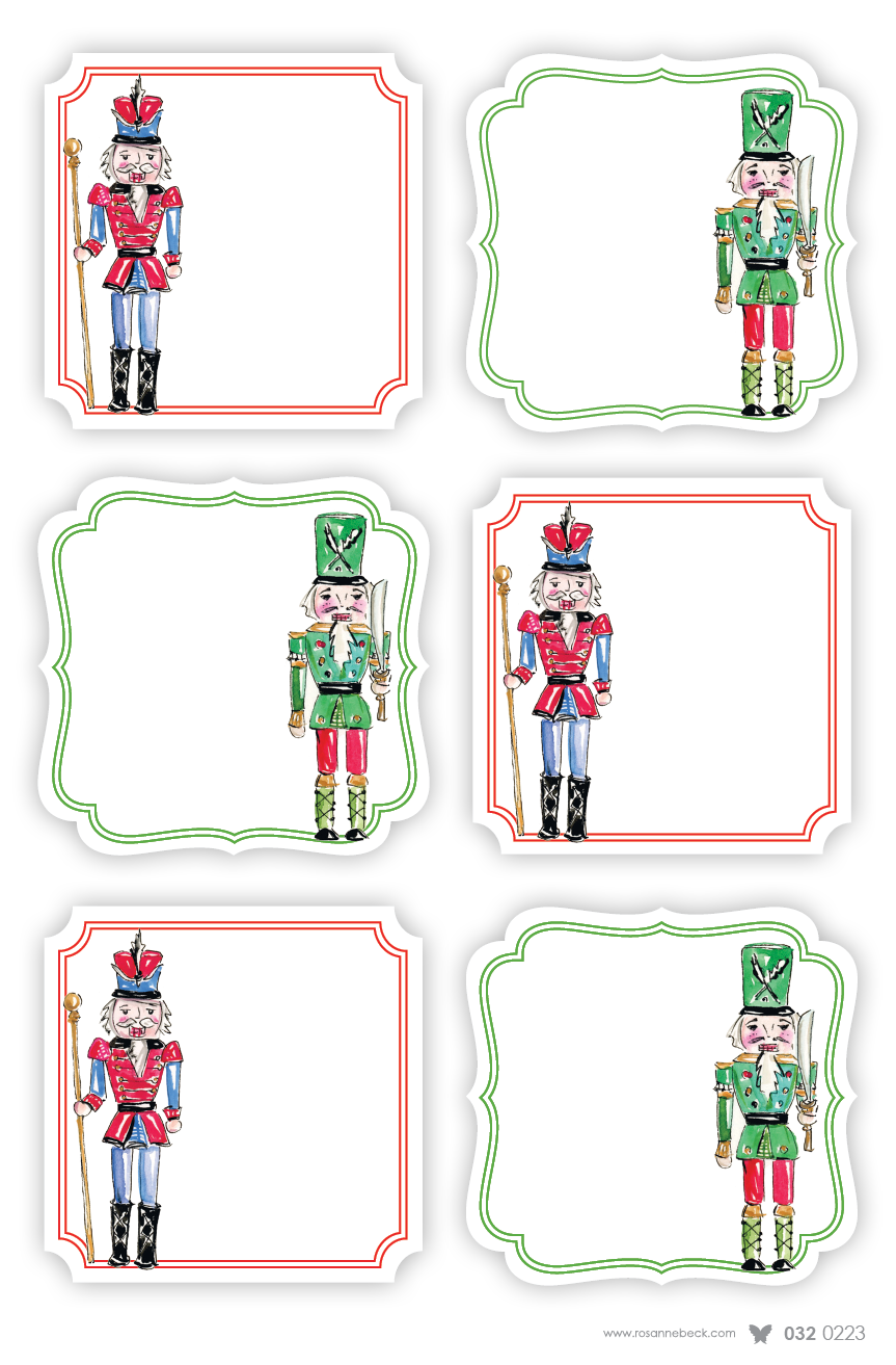Die-Cut Sticker Sheets, Nutcrackers