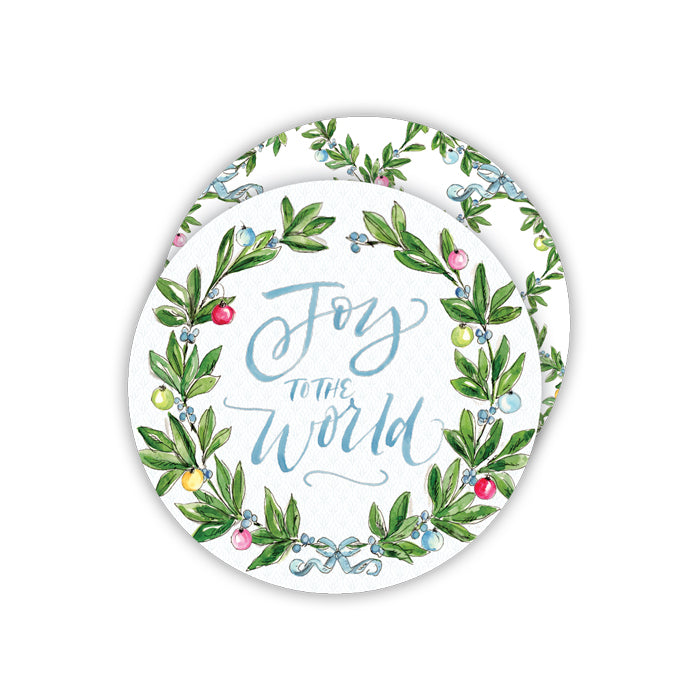 Round Coasters, Joy to the World Wreath