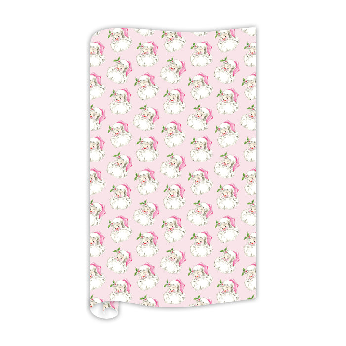 Wrapping Paper, Pink Santa 8ft