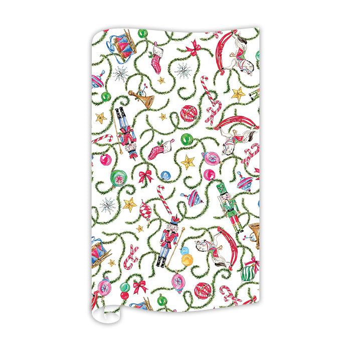 Wrapping Paper, Nutcracker & Toy Garland 8ft