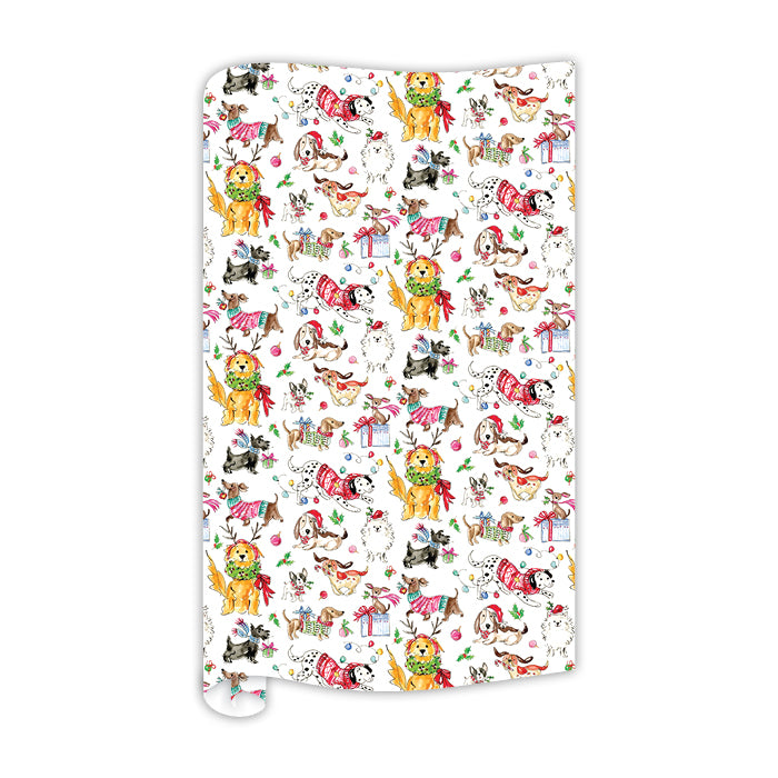 Wrapping Paper, Christmas Canines 8ft