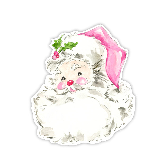 Die-Cut Accents, Pink Santa