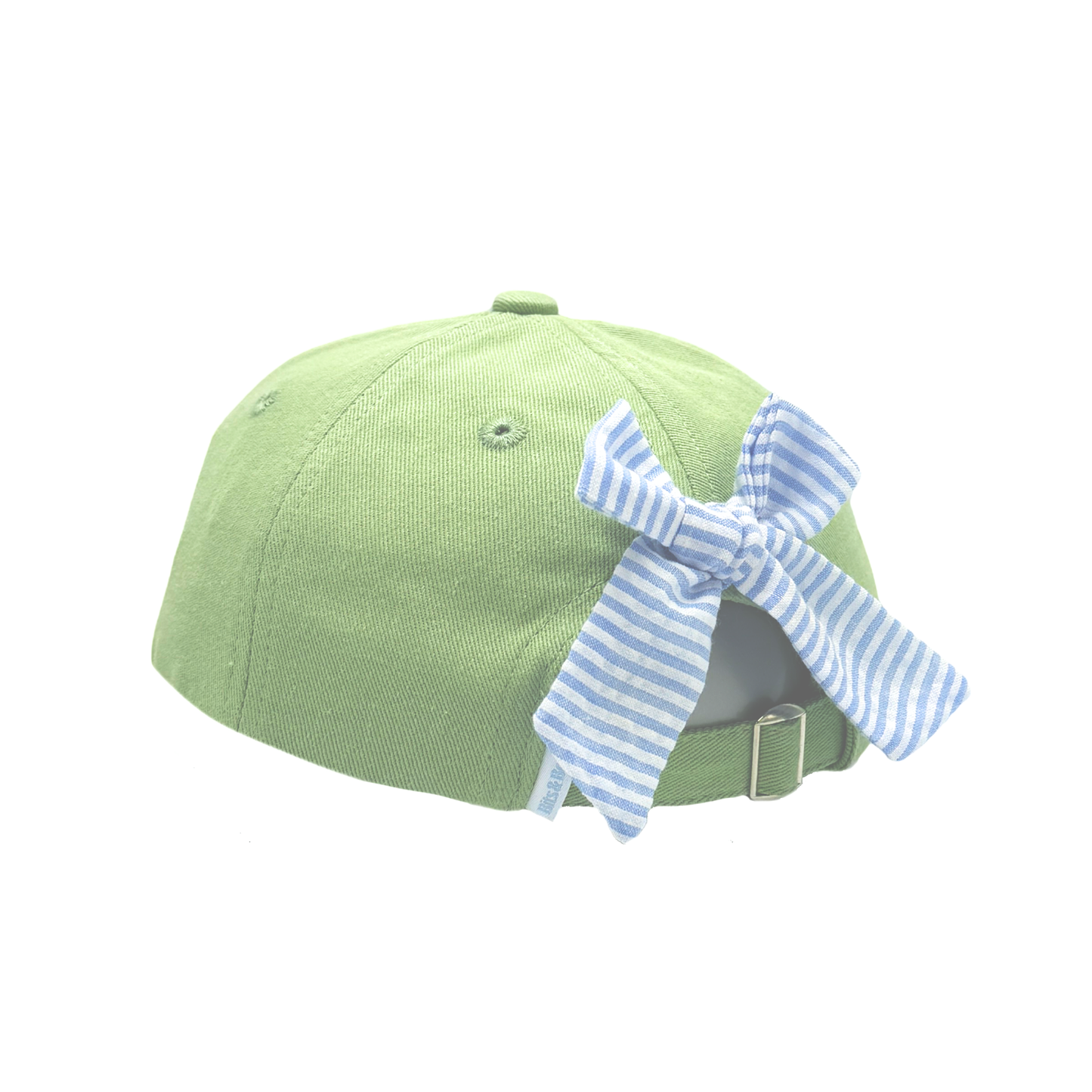 Kids Baseball Hat, Green Golf Clubs with Bow