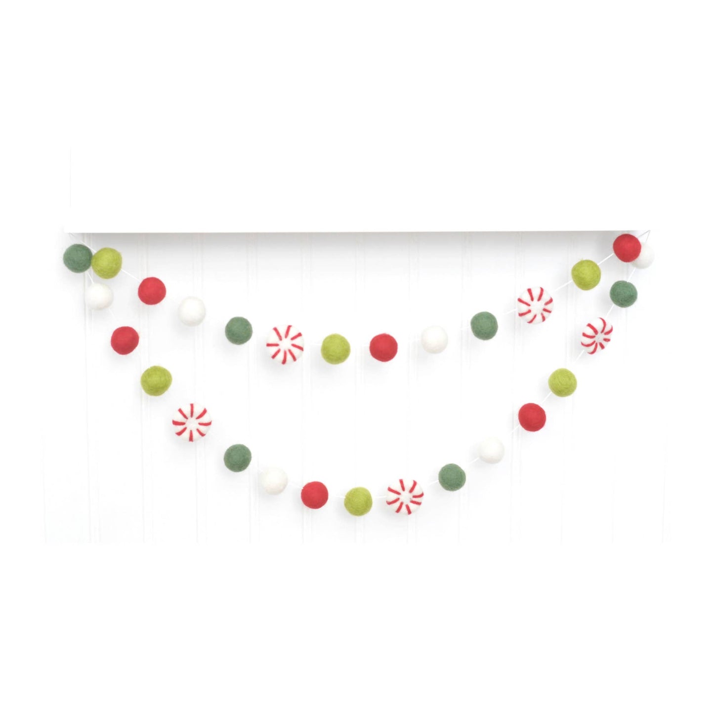 Classic Felt Peppermint Garland