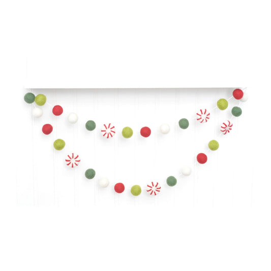 Classic Felt Peppermint Garland