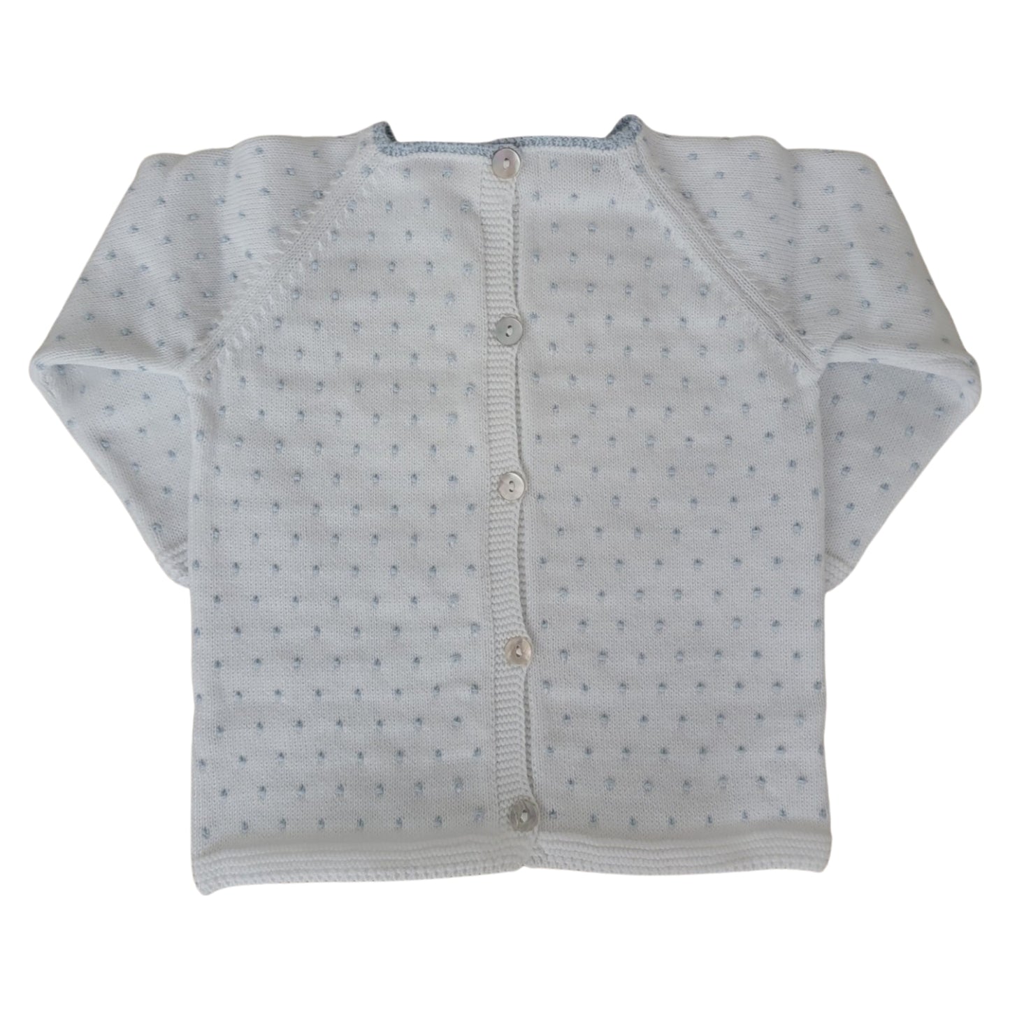 Dot Sweater, White with Blue