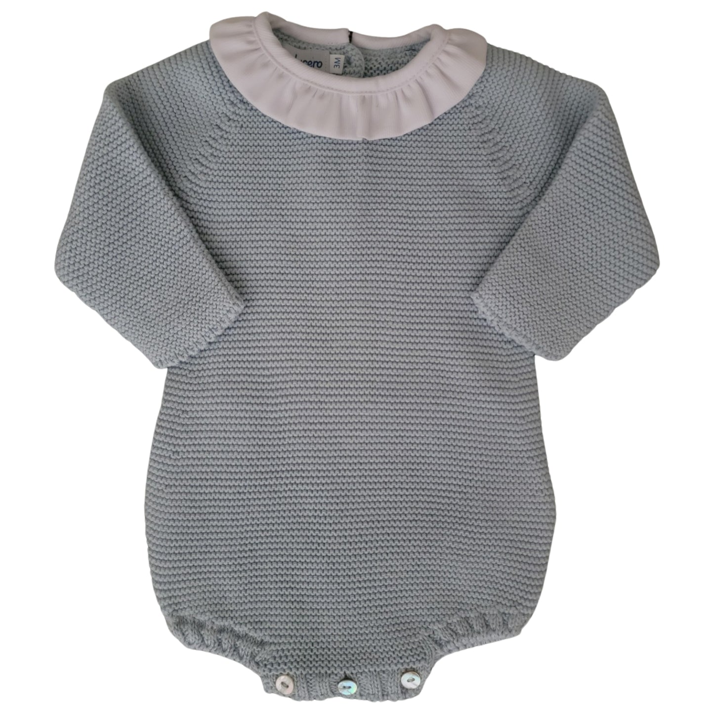 Girl Long Sleeve Ruffle Collar Lt. Blue Bubble