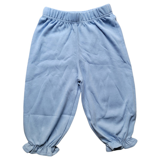 Girl's Jersey Cotton Sky Blue Cinched Ruffle Pants