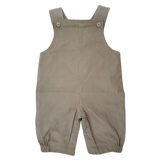 Boy's Corduroy Khaki Overalls with Cinched Ankles