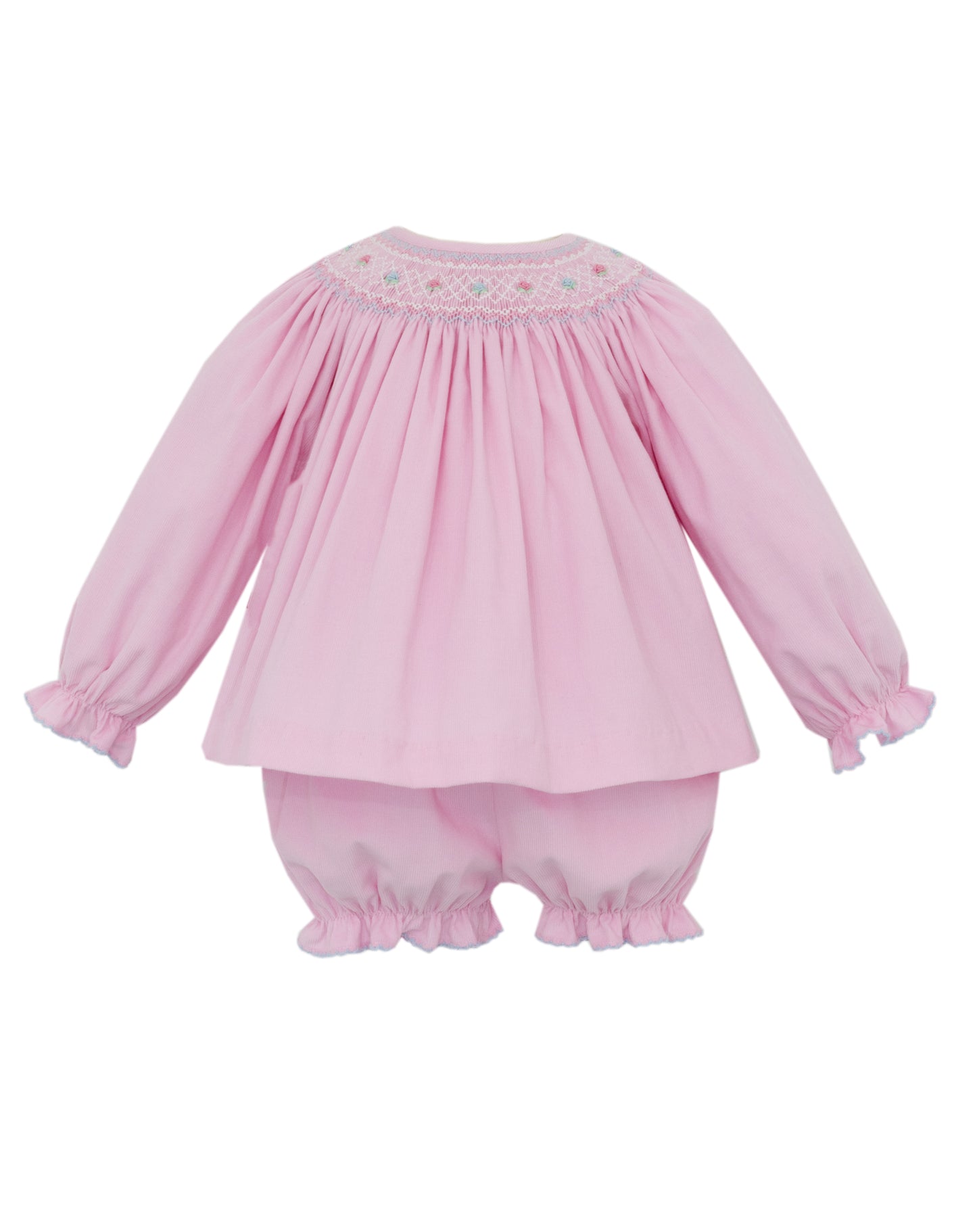 Amelia Pink Corduroy Bishop Bloomer Set