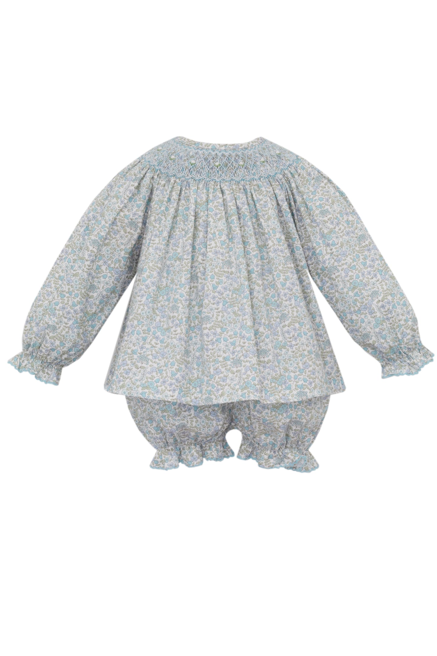 Andrea Blue Liberty Floral Bishop Bloomer Set