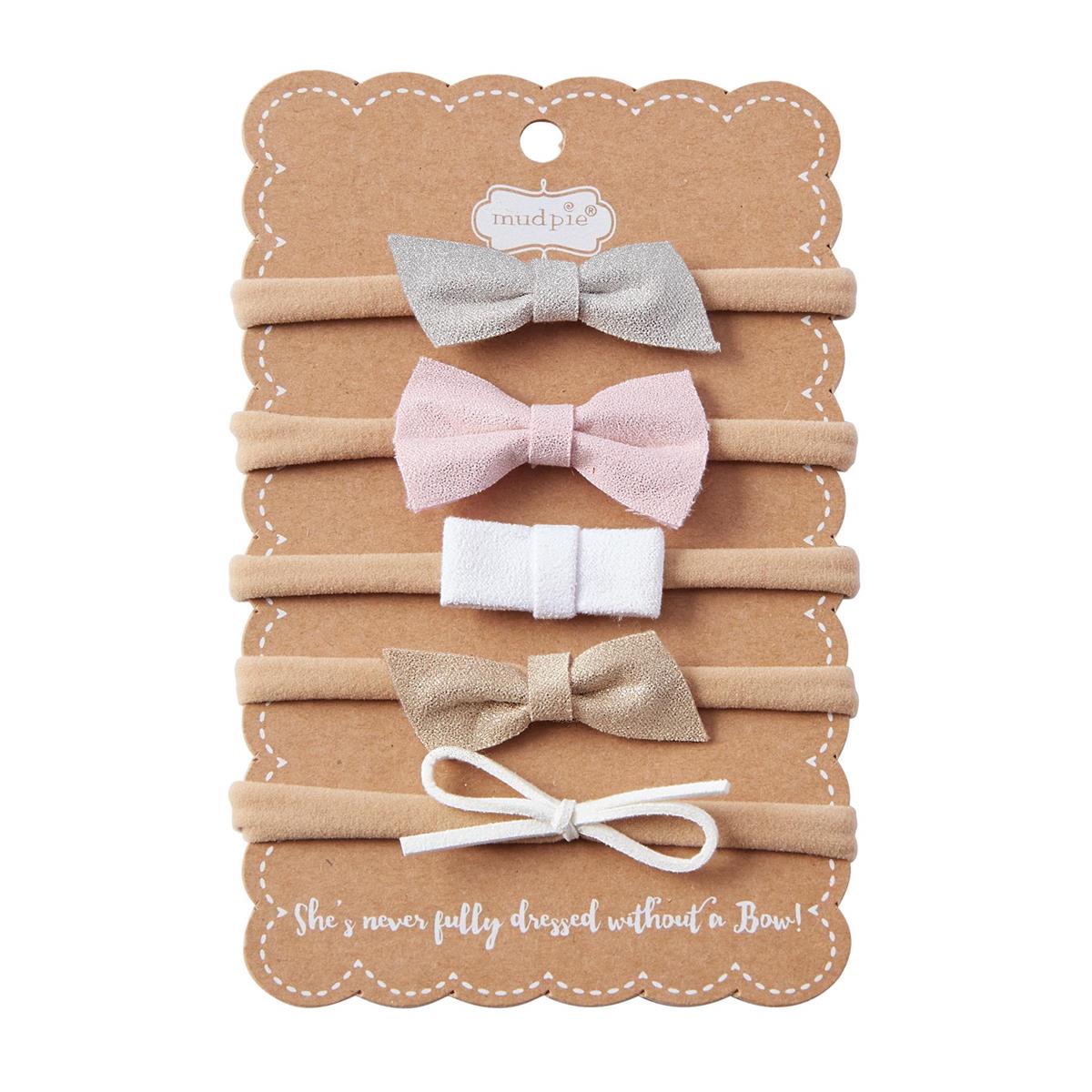 Leather Bow Headband Set
