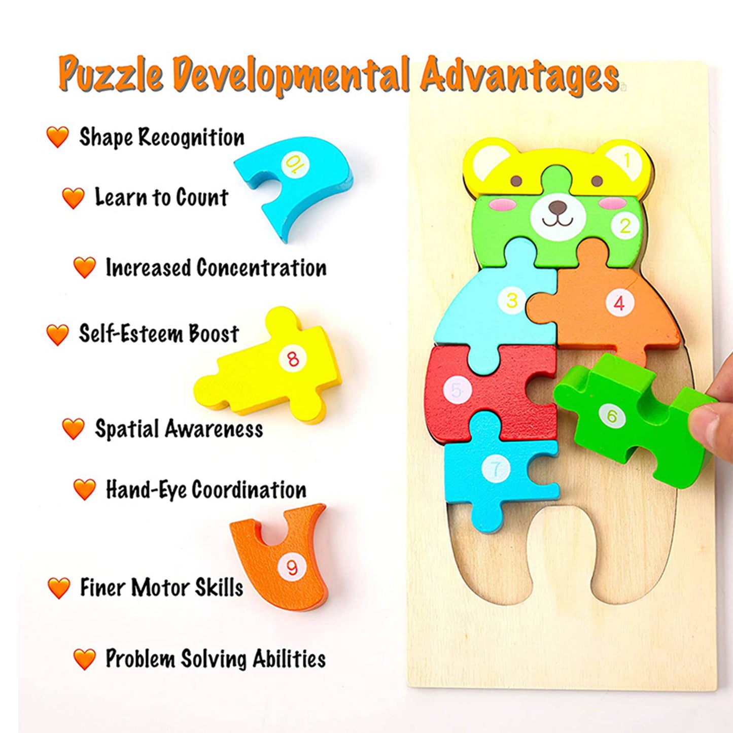Montessori & Educational Wooden Puzzle Toy- Assorted