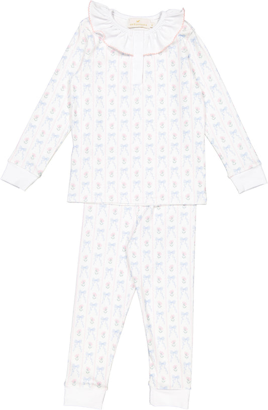 Lullaby Print Girl's Pajama Set