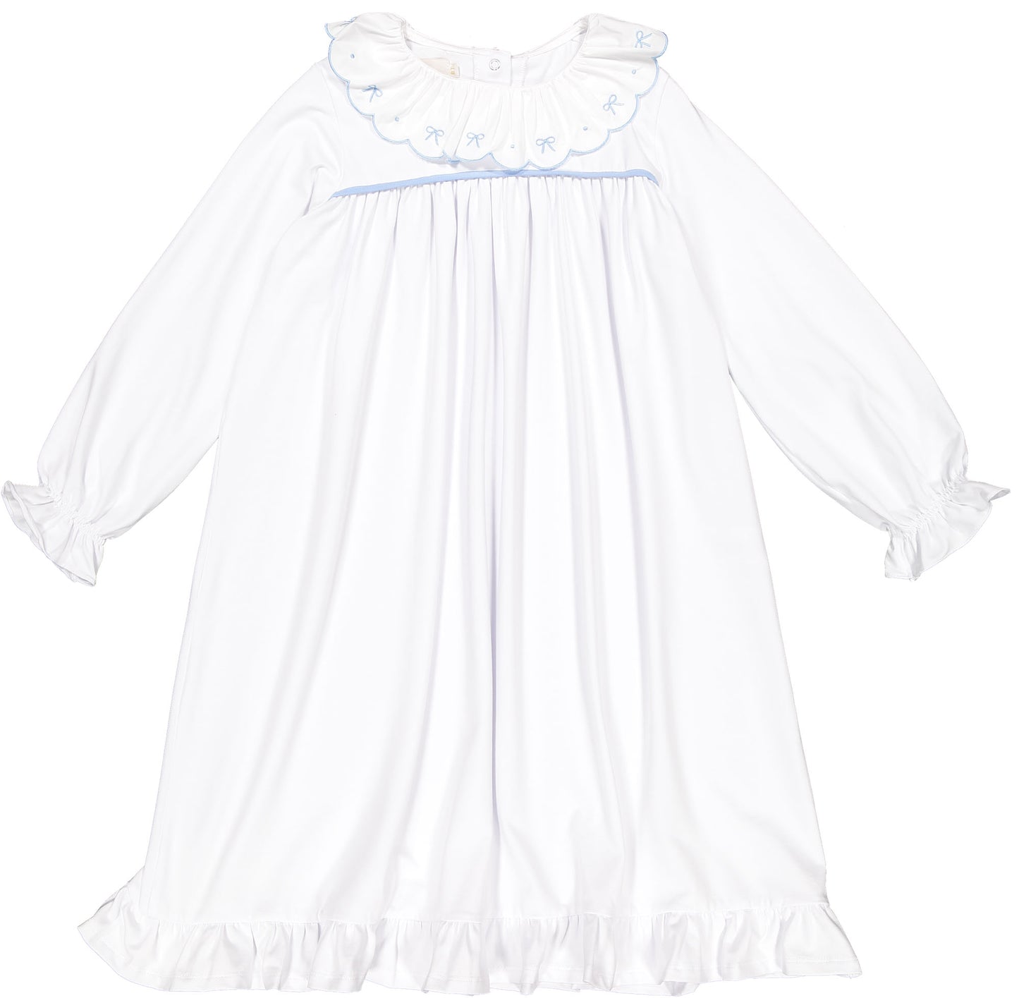 White with Blue Trim Signature Nightgown