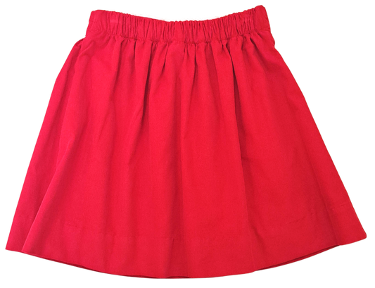 Corduroy Red Christmas Skirt