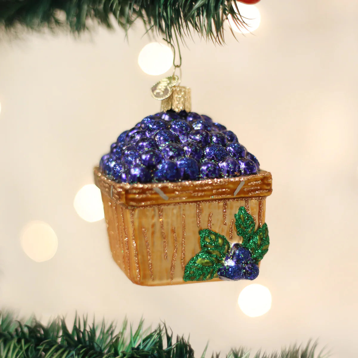 Ornament, Basket of Blueberries