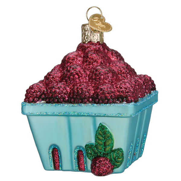 Ornament, Basket of Raspberries