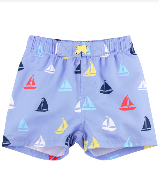 Sailboat Down By The Bay Swim Trunks