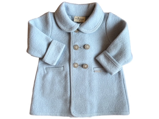 Light Blue Unisex Double Breasted Coat