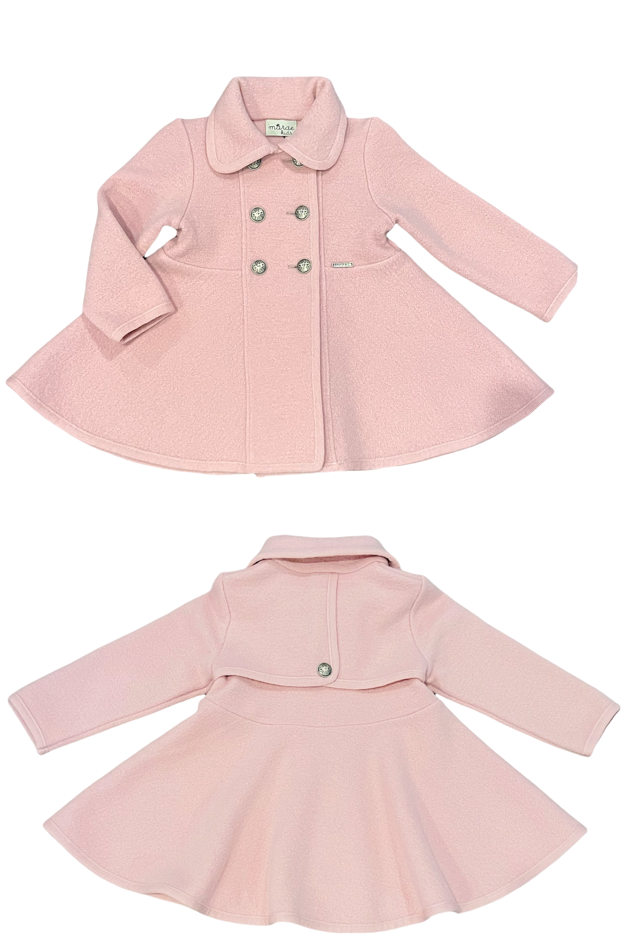 Girls pink 2025 wool coat