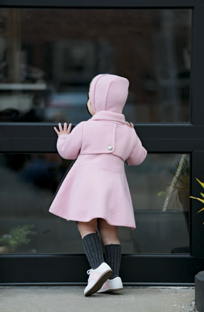 Pink Twirl Wool Coat