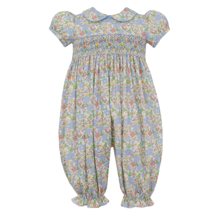 Blue Liberty Floral Short Sleeve Long Bubble