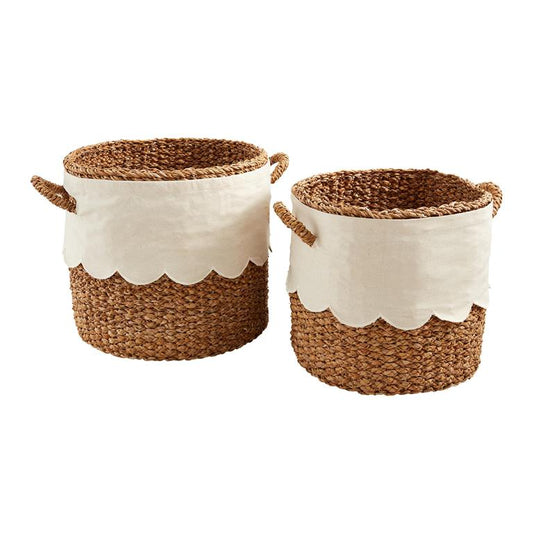 Seagrass Basket with Scallop Canvas (sold individually)