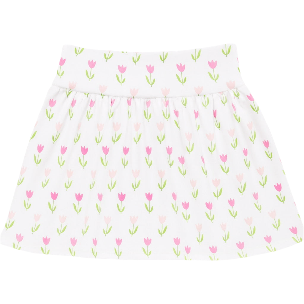 Girl Tulip Print Skort