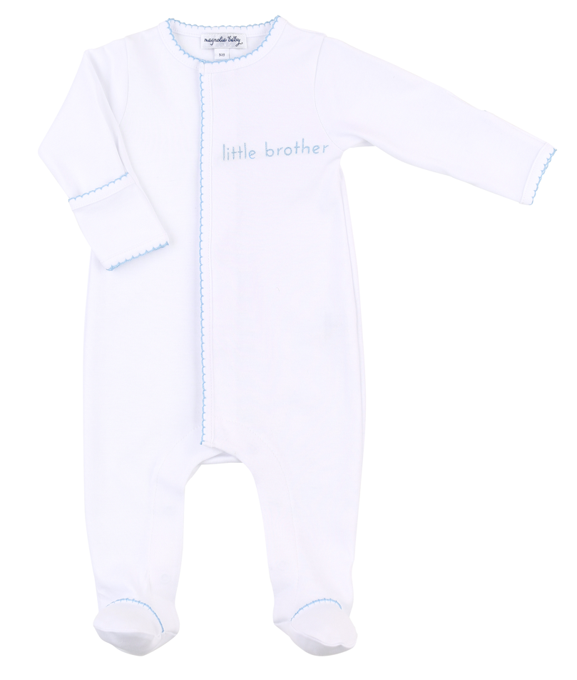 Little Brother Embroidered Footie