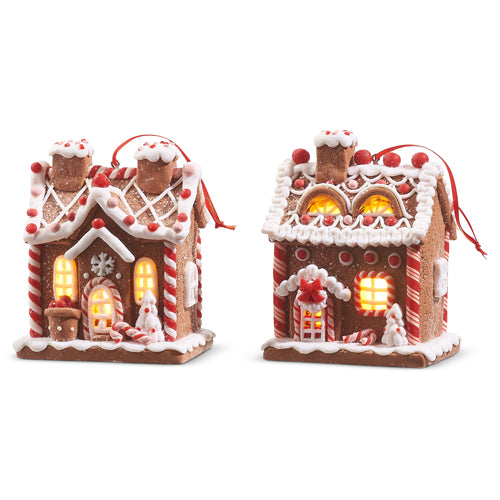Lighted Gingerbread House, 5" (sold individually)