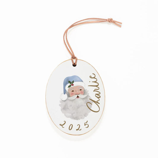 Ornament, Blue Santa