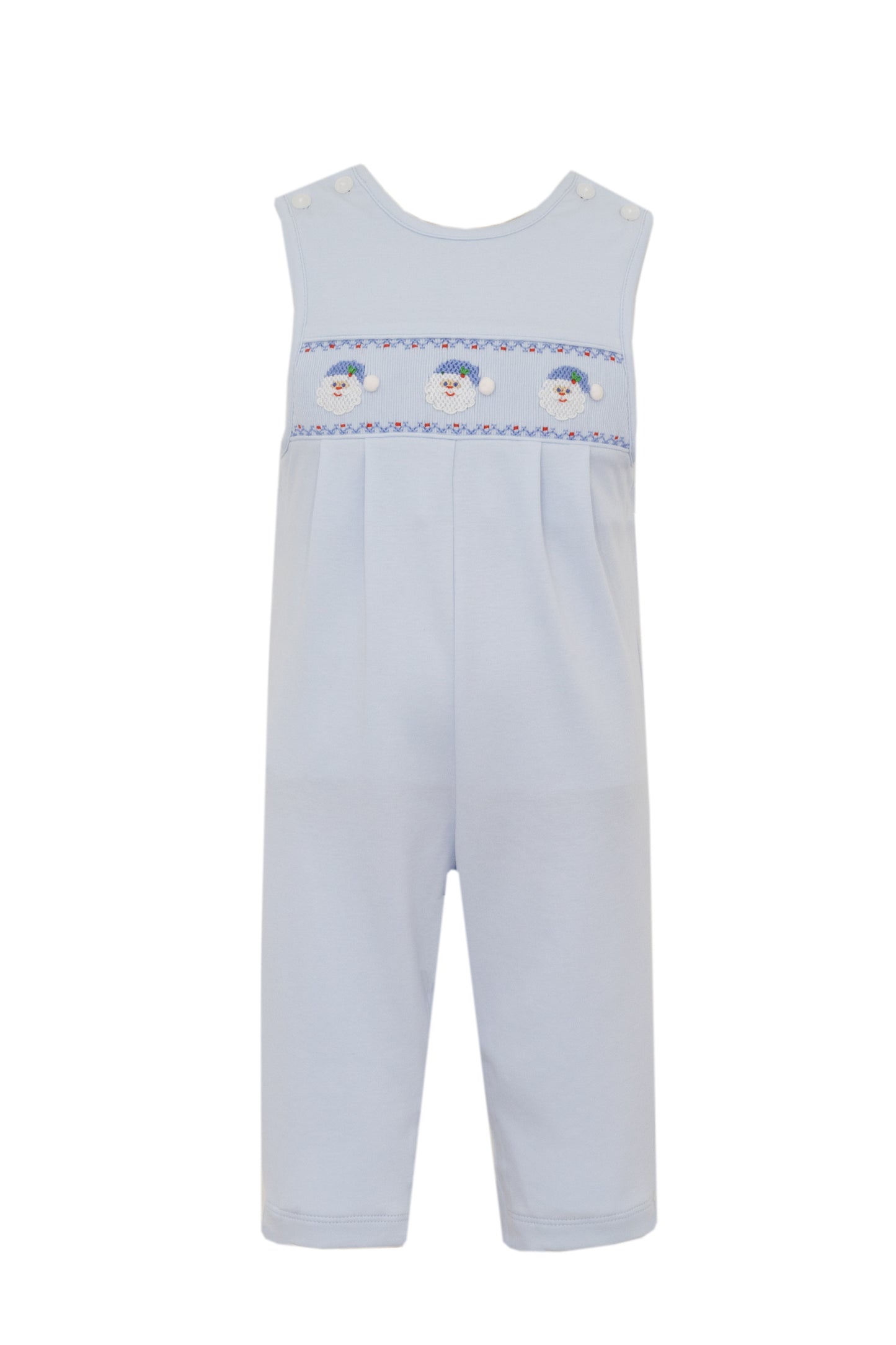Smocked Knit Long Jon Jon, Santa