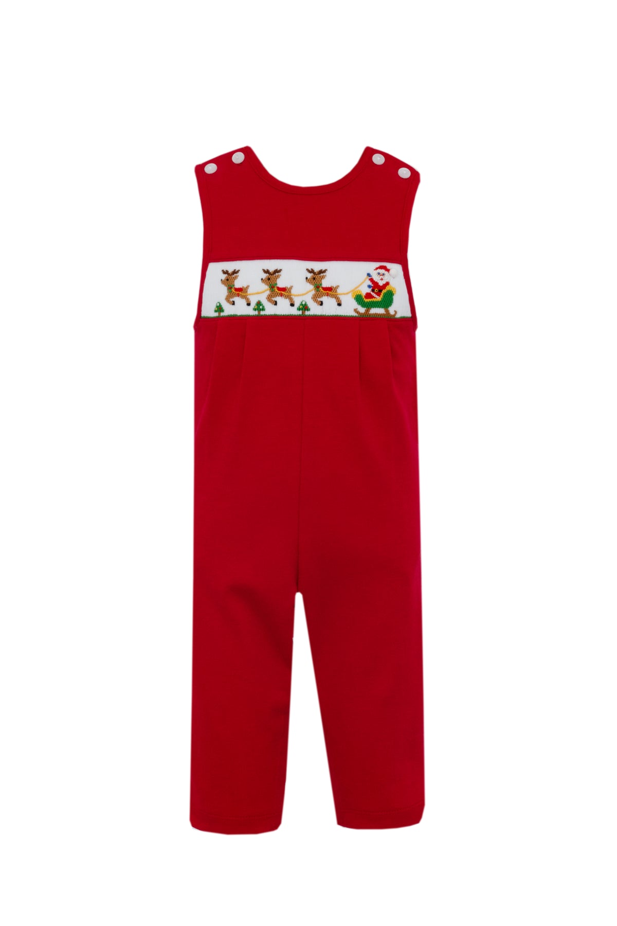 Santa's Sleigh Red Knit Long Jon Jon