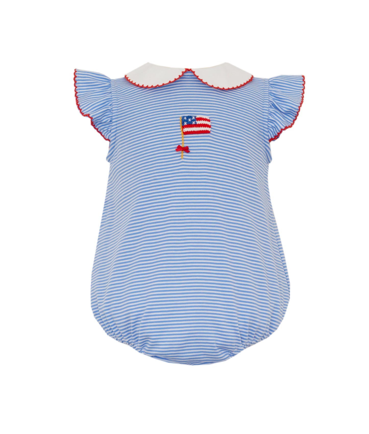 Flags Knit Stripe Bubble with Ruffle