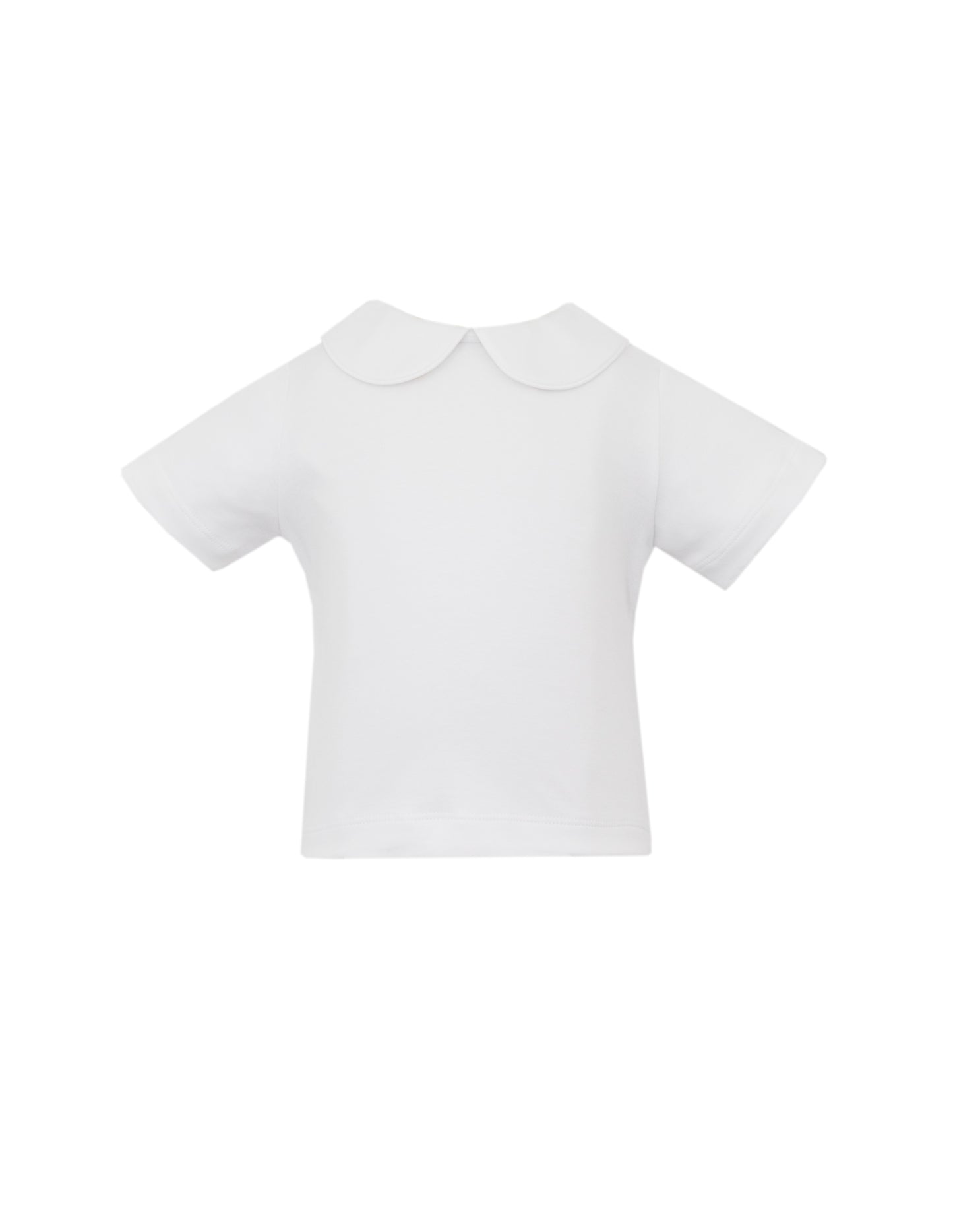 Boy's Short Sleeve Knit Collared Shirt, White