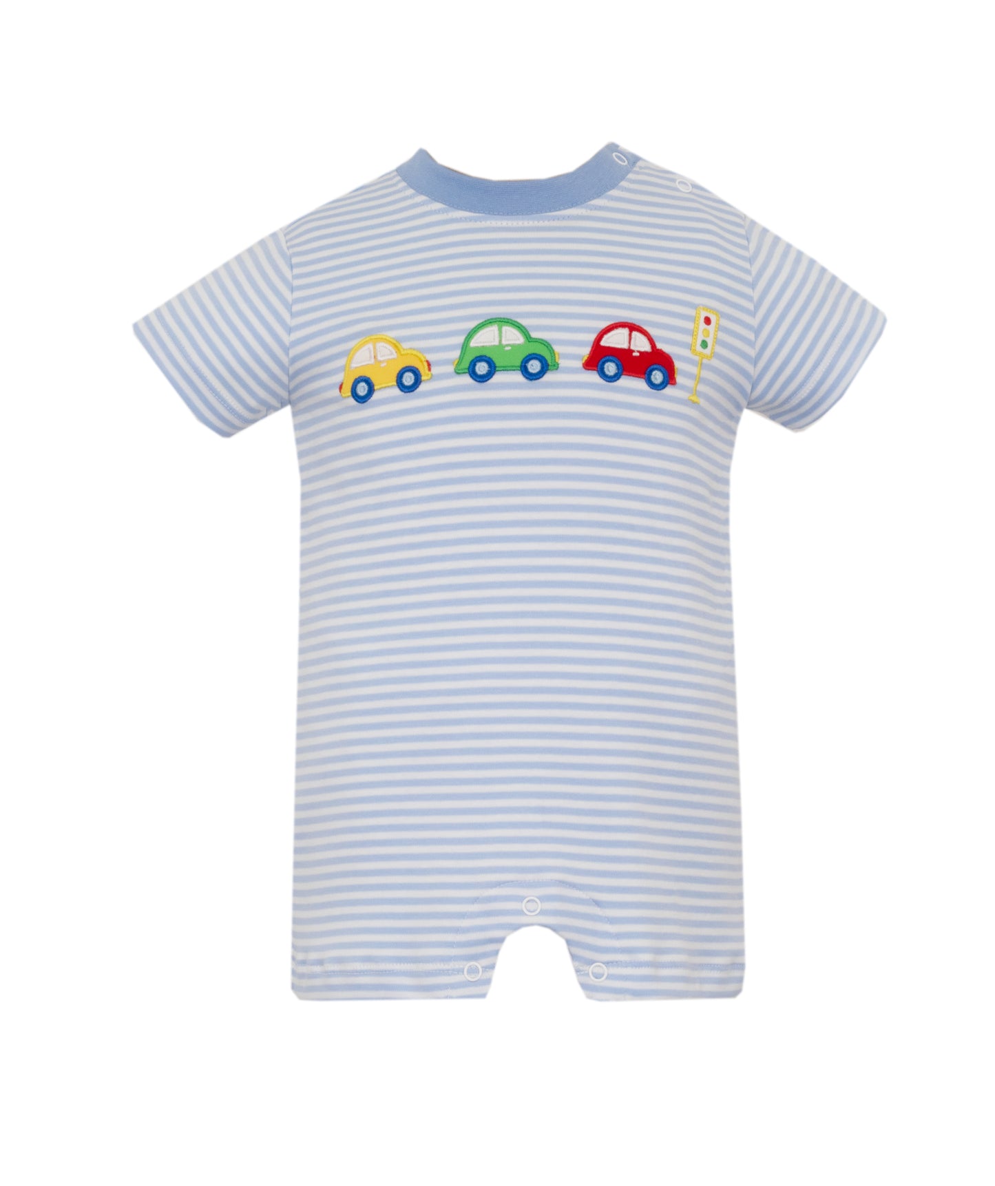 Stripe Applique Romper, Cars