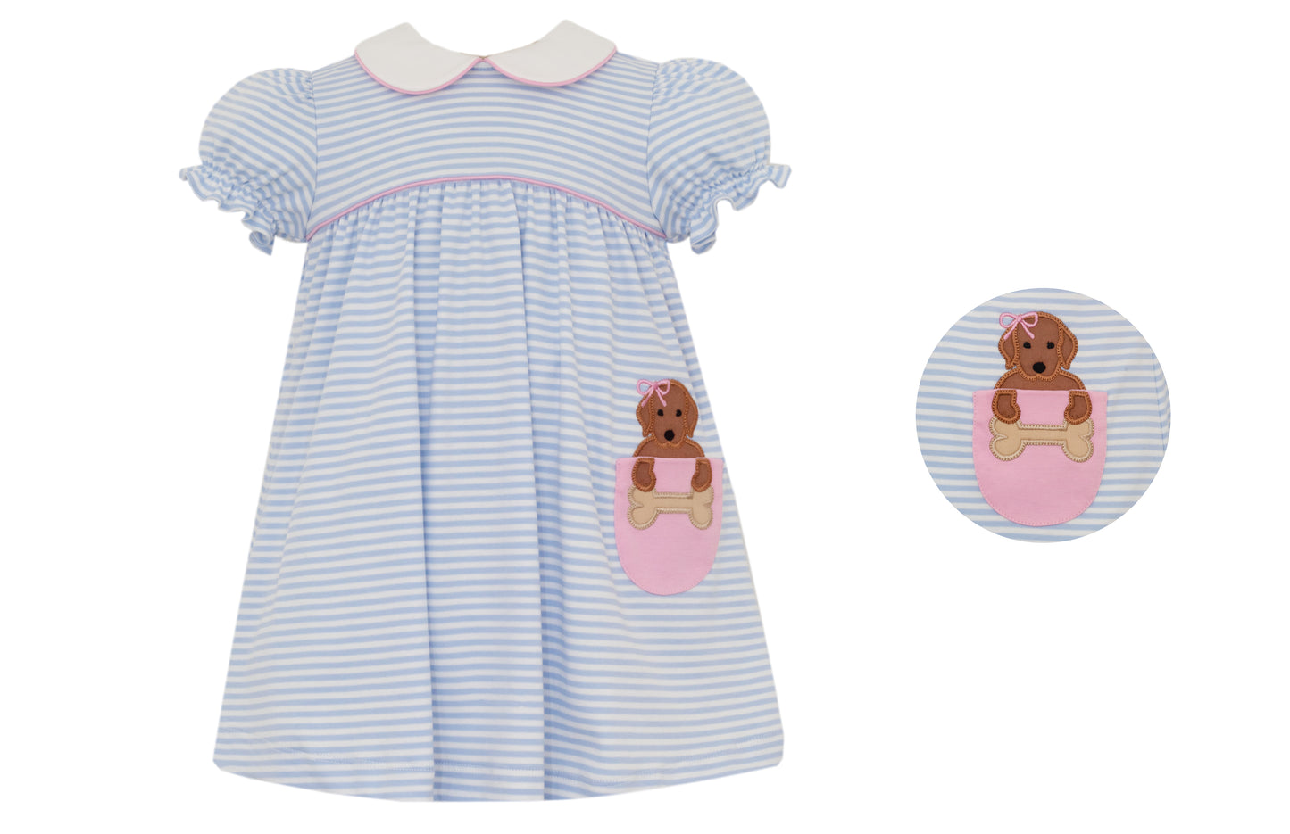 Labs Blue Knit Stripe Float Dress