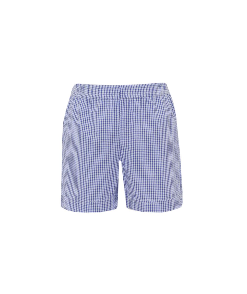 Boy's Royal Blue Gingham Seersucker Shorts