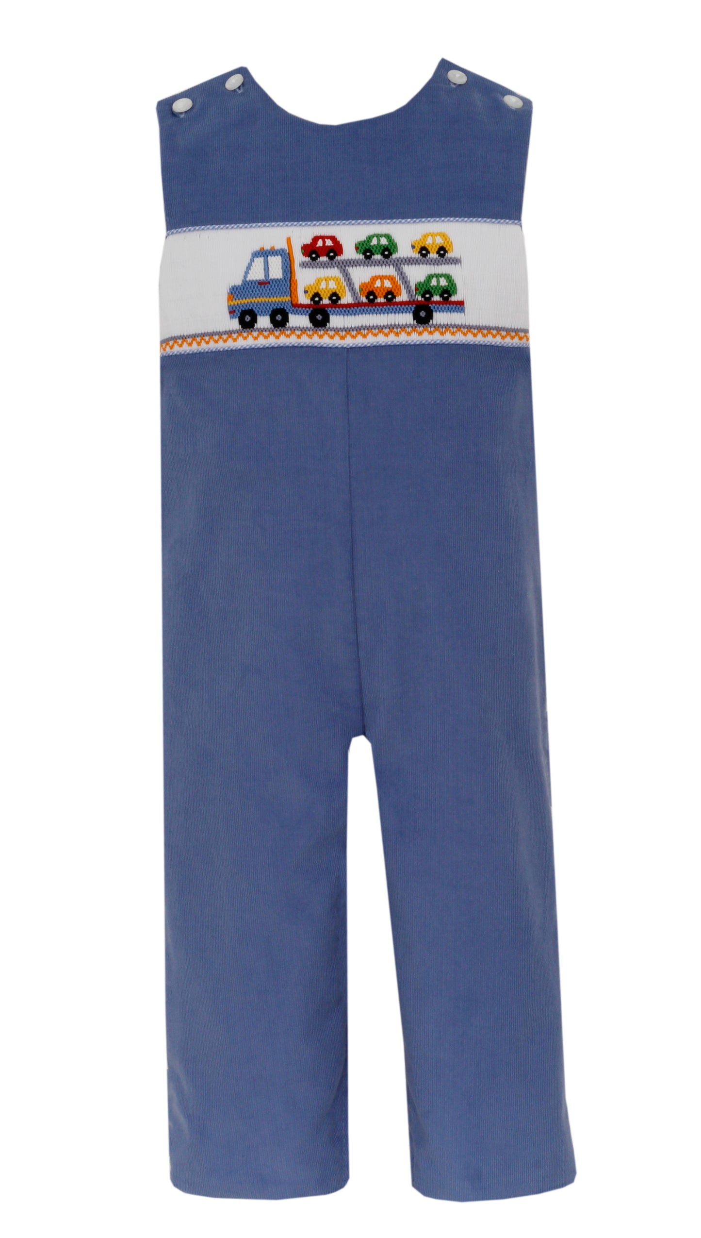 Boy Trailer Periwinkle Blue Cord Long John John