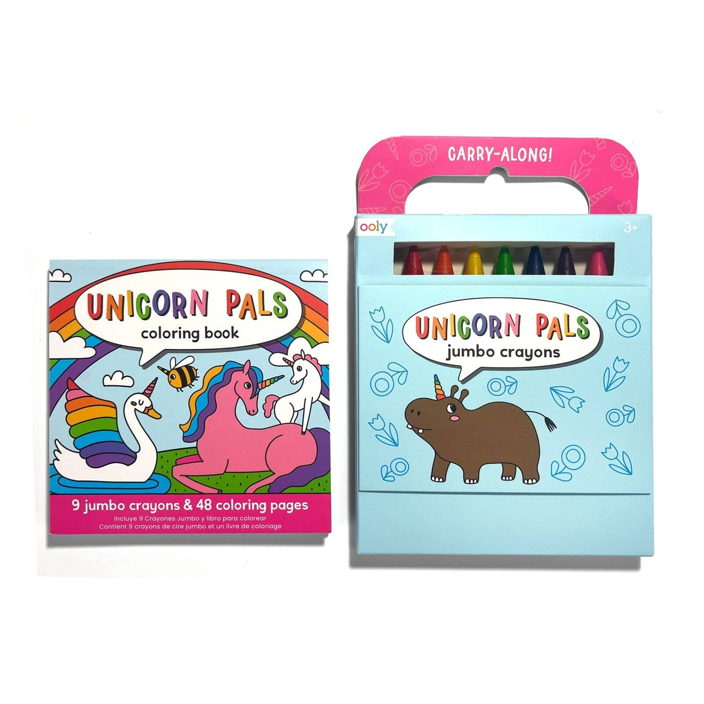 Carry Along Crayons & Coloring Book Kit, Unicorn Pals