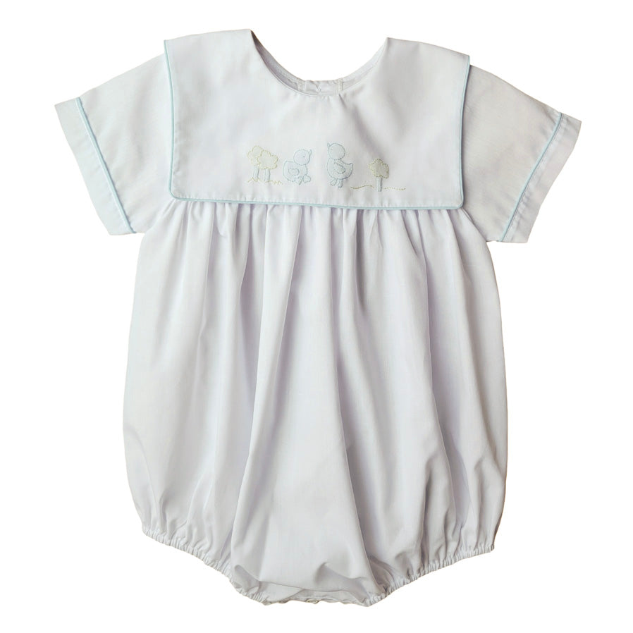 Boy's Square Bib Bubble with Chick Embroidery