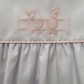 Girl's Pink Shiny Cord Trim Bubble with Pink Duck Embroidery