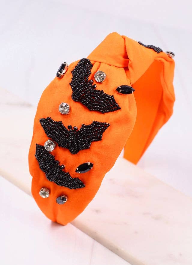 Going Batty Headband, Orange