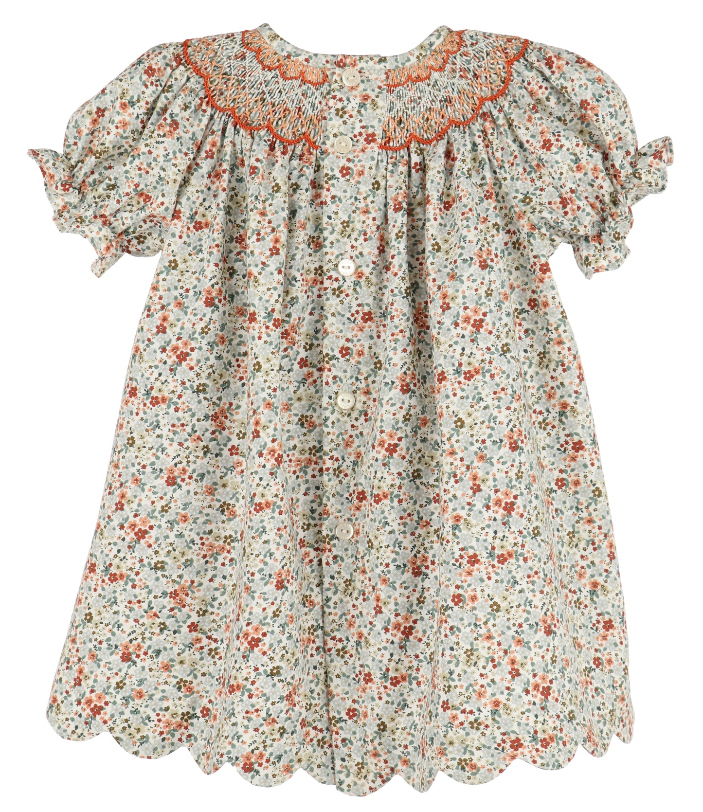 Autumn Glow Smock Bishop Dress
