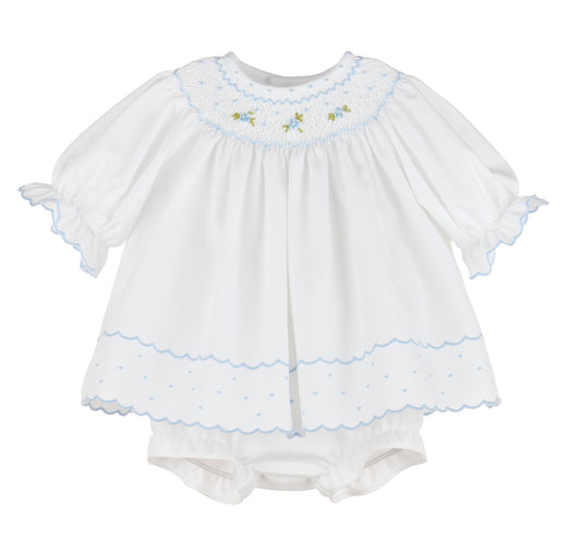 Classic Embroidery Feston Bishop Dress