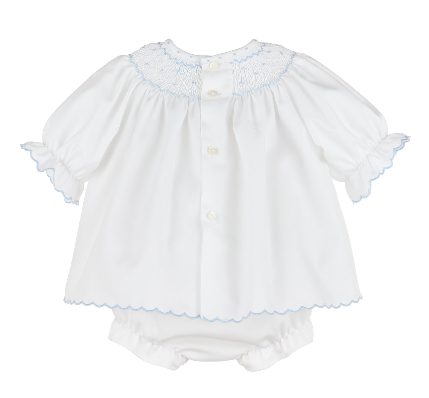 Classic Embroidery Feston Bishop Dress