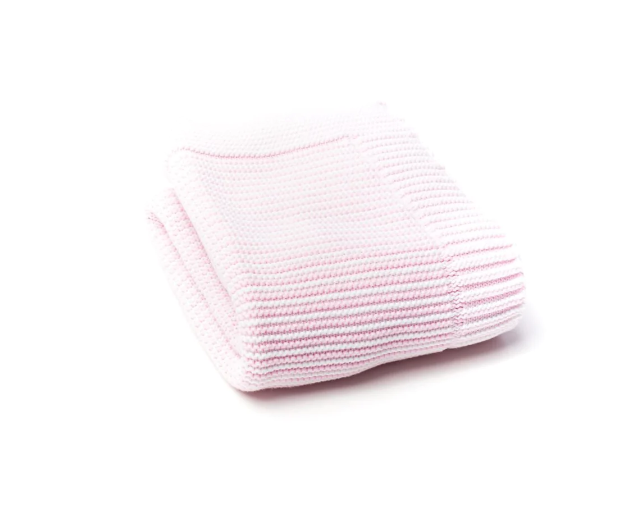 Cotton Striped Blanket, Pink